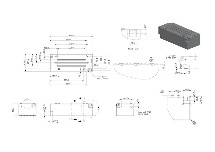 58 Litre Rectangular Poly Diesel Tank