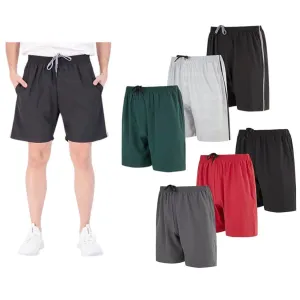 6-Pack: Men’s Active Woven Shorts with Zipper Pocket