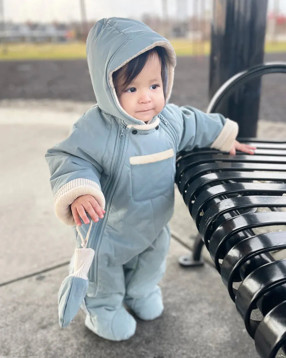 7 A.M. Baby Snow Jumpsuit - Benji Plush