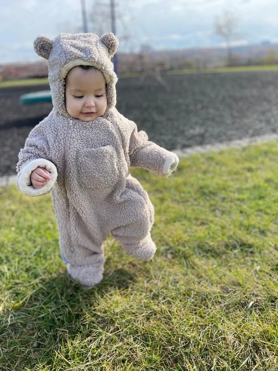 7 A.M SNOWSUIT OATMEAL TEDDY