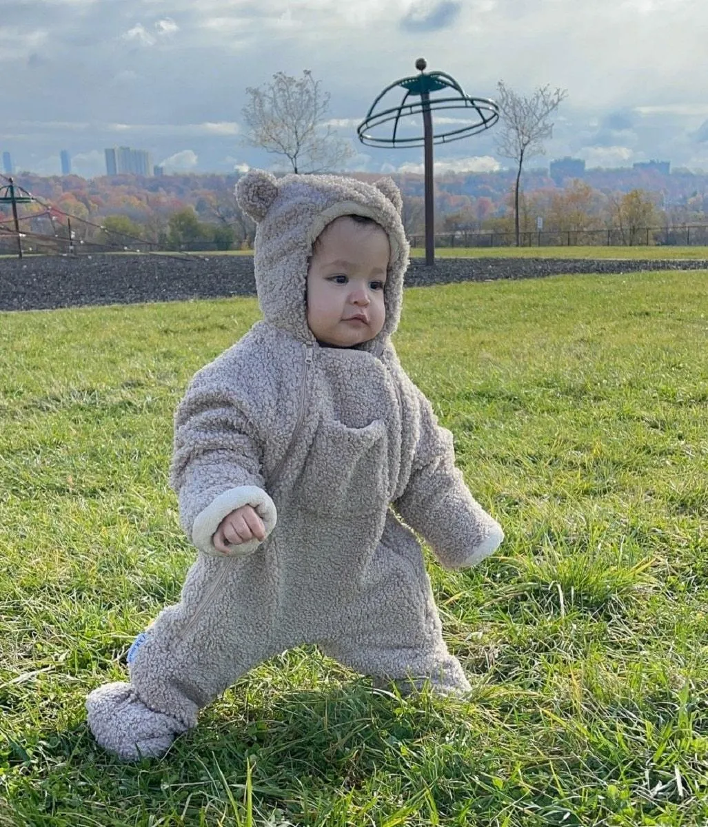 7 A.M SNOWSUIT OATMEAL TEDDY