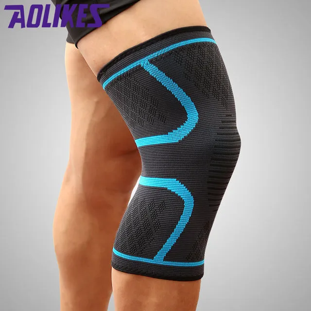 AOLIKES 1PCS Breathable Basketball Football Sport Safety Kneepad Volleyball Knee Pads Training Elastic Knee Support Knee Protect