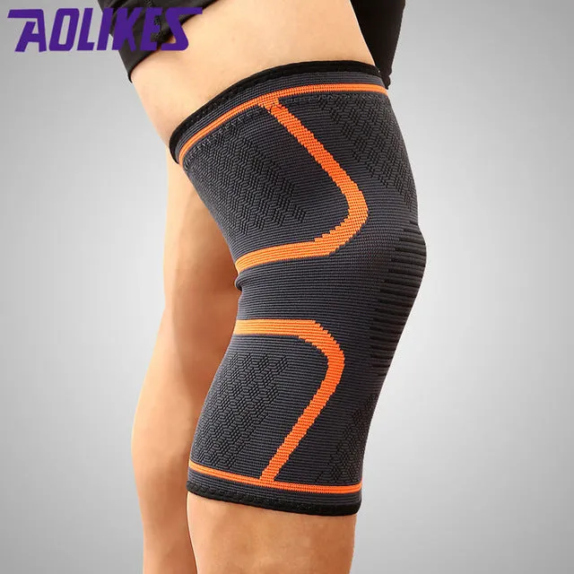 AOLIKES 1PCS Breathable Basketball Football Sport Safety Kneepad Volleyball Knee Pads Training Elastic Knee Support Knee Protect