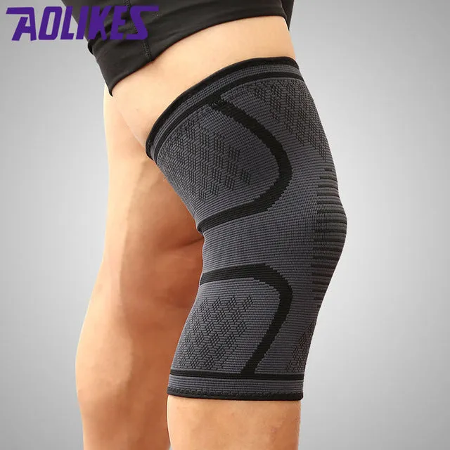 AOLIKES 1PCS Breathable Basketball Football Sport Safety Kneepad Volleyball Knee Pads Training Elastic Knee Support Knee Protect