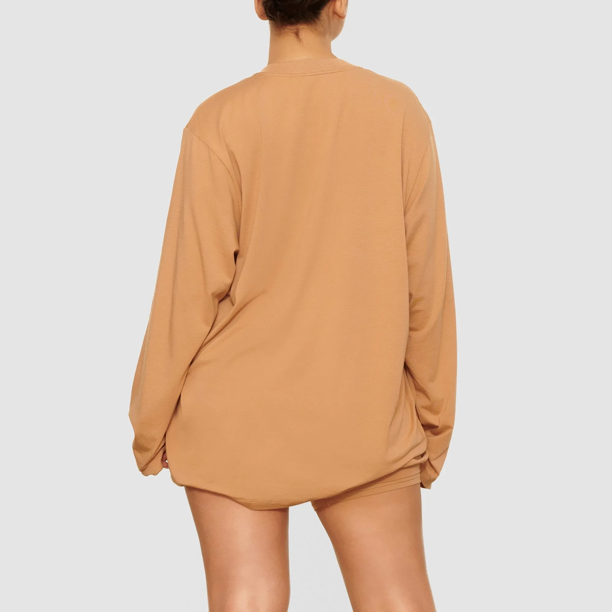 BOYFRIEND LONG SLEEVE T-SHIRT | OCHRE