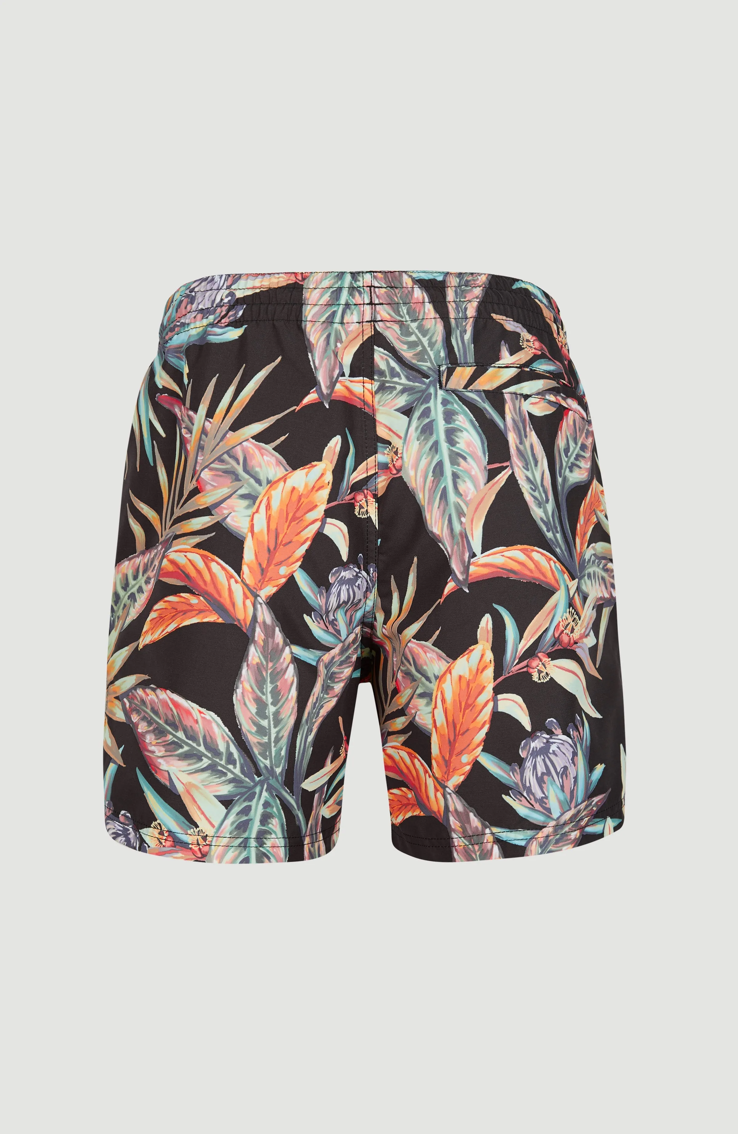 Cali Print 15'' Swim Shorts | Black Tropical Flower