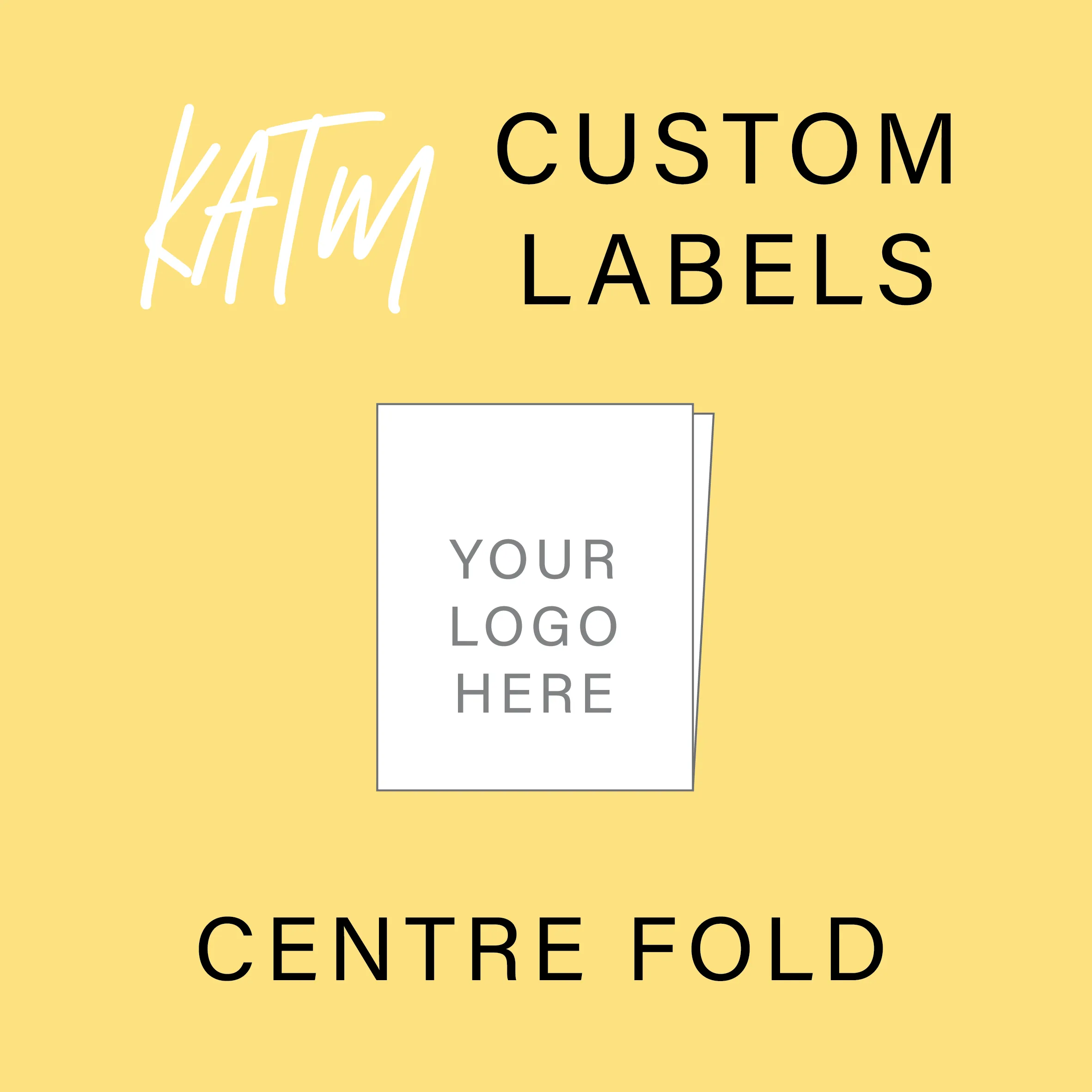 Centre Fold Custom Labels