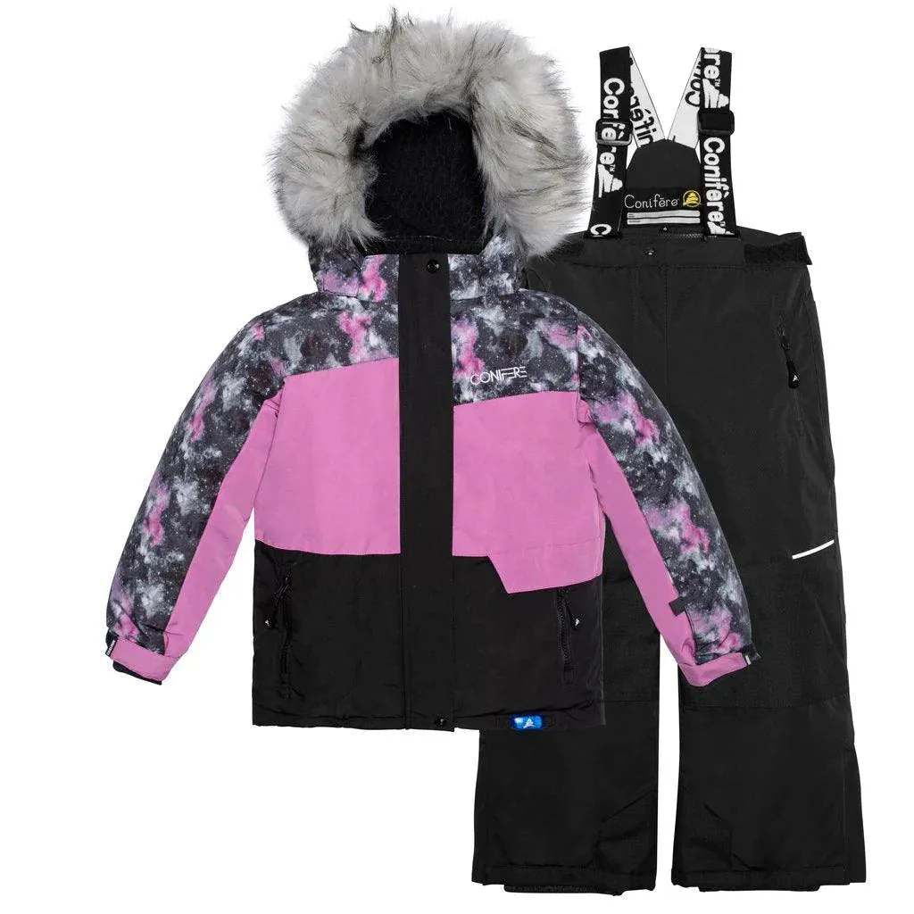 Conifere Billow Charm Girls Snowsuit Set - Purple - (Size 7)