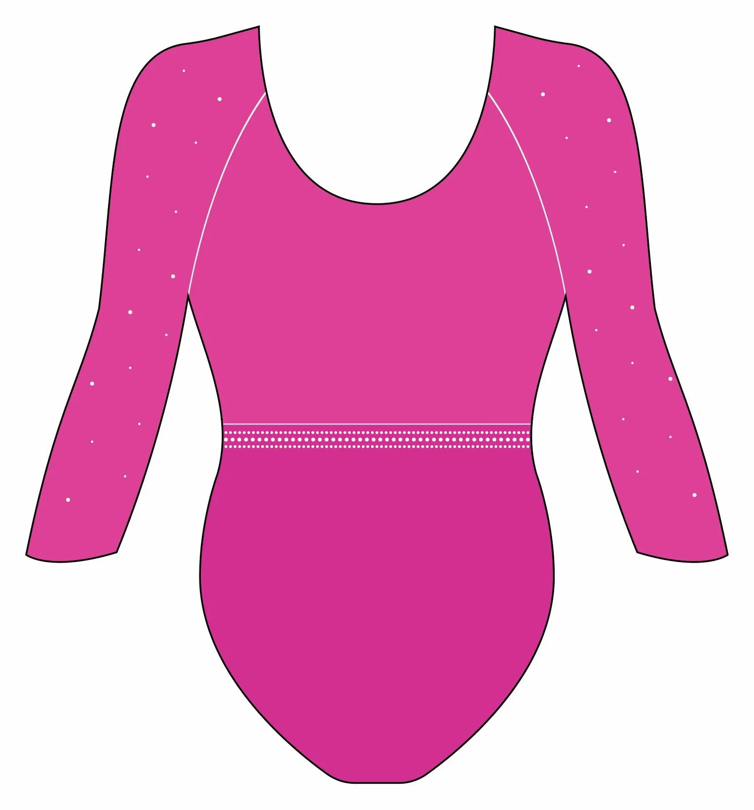 Custom Quick Ship Tonal Sparkle Leotard Long Sleeve