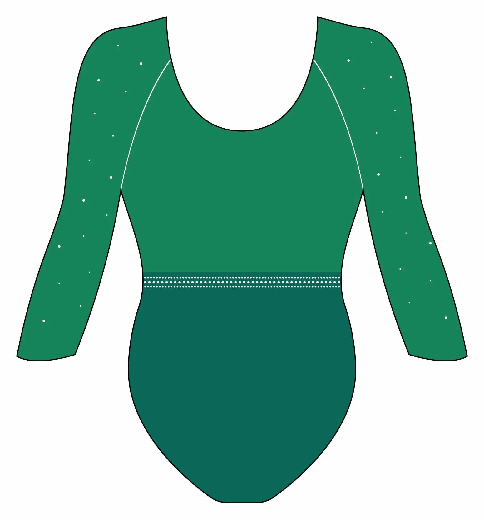 Custom Quick Ship Tonal Sparkle Leotard Long Sleeve