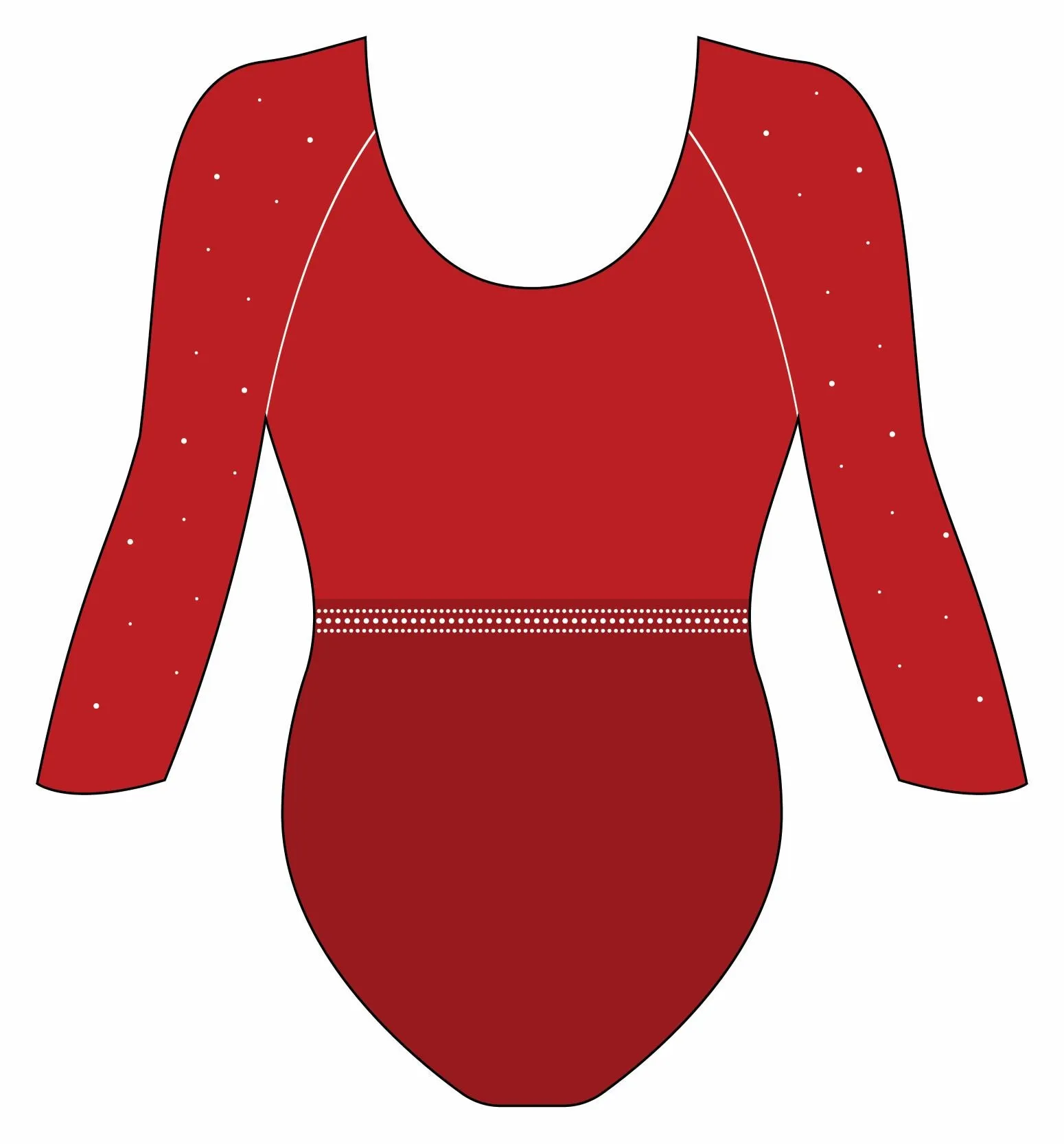 Custom Quick Ship Tonal Sparkle Leotard Long Sleeve