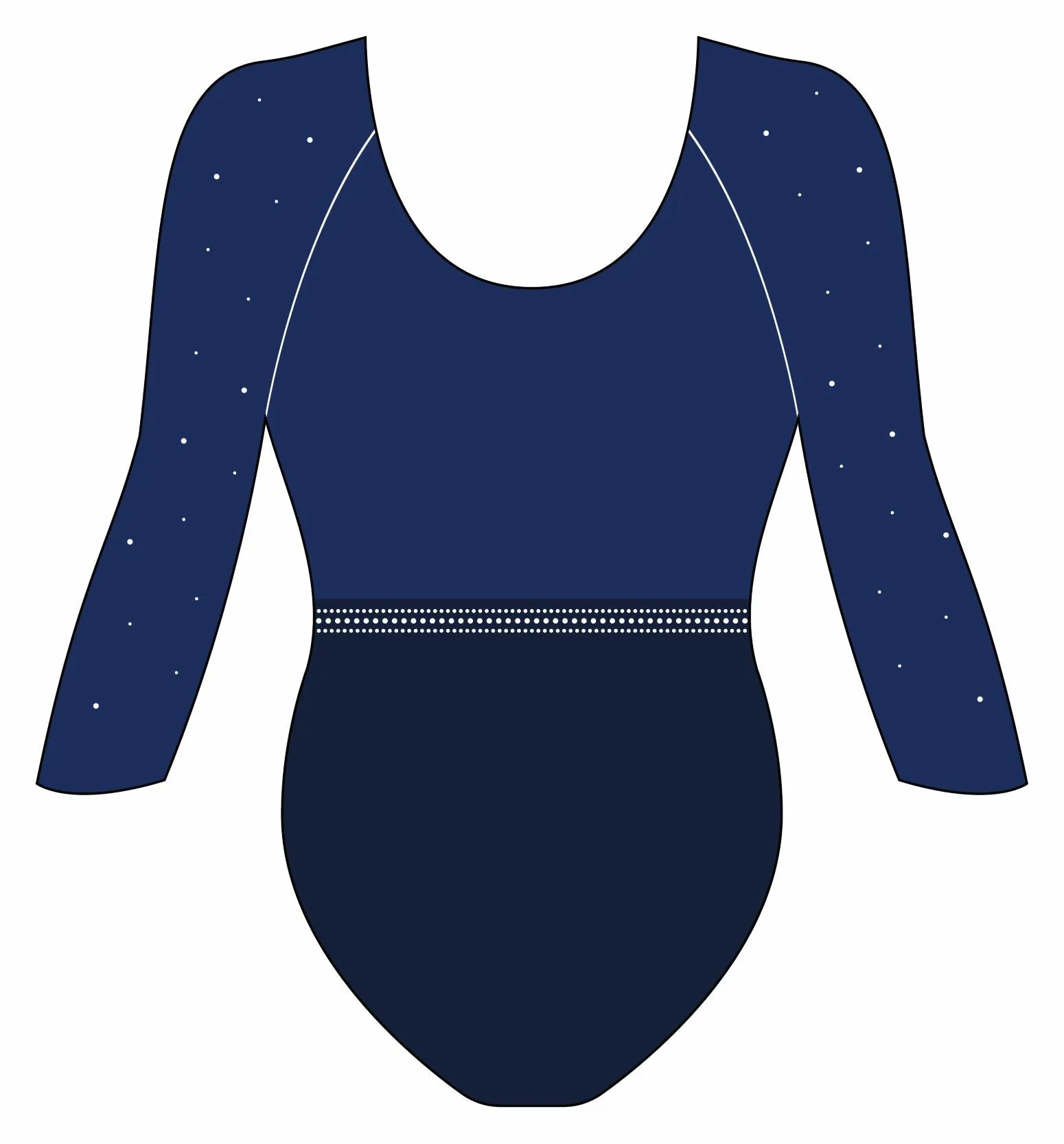 Custom Quick Ship Tonal Sparkle Leotard Long Sleeve