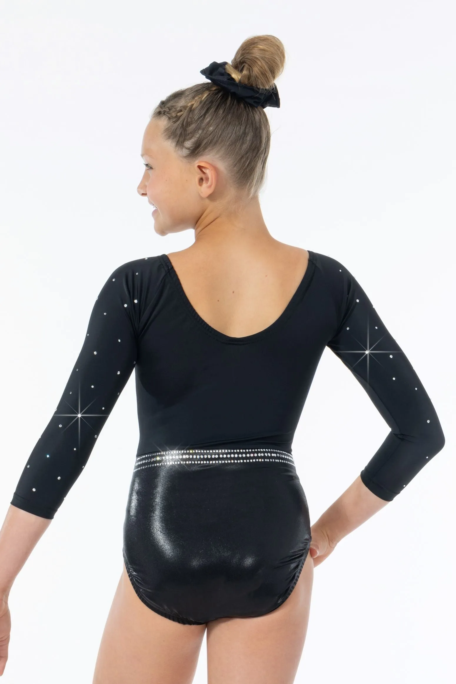 Custom Quick Ship Tonal Sparkle Leotard Long Sleeve