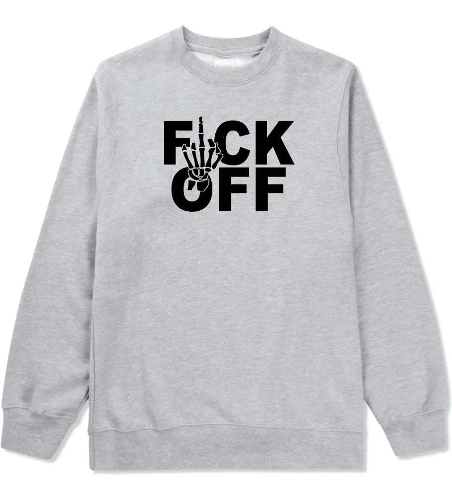 FCK OFF Skeleton Hand Boys Kids Crewneck Sweatshirt