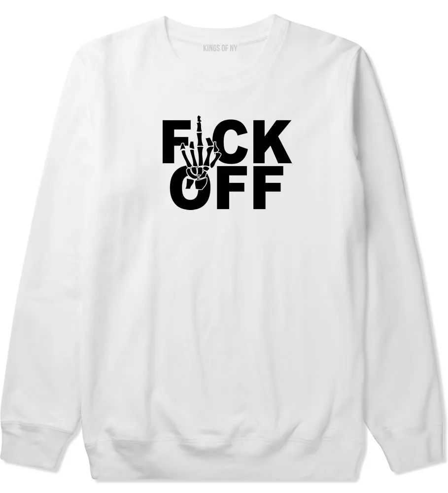 FCK OFF Skeleton Hand Boys Kids Crewneck Sweatshirt