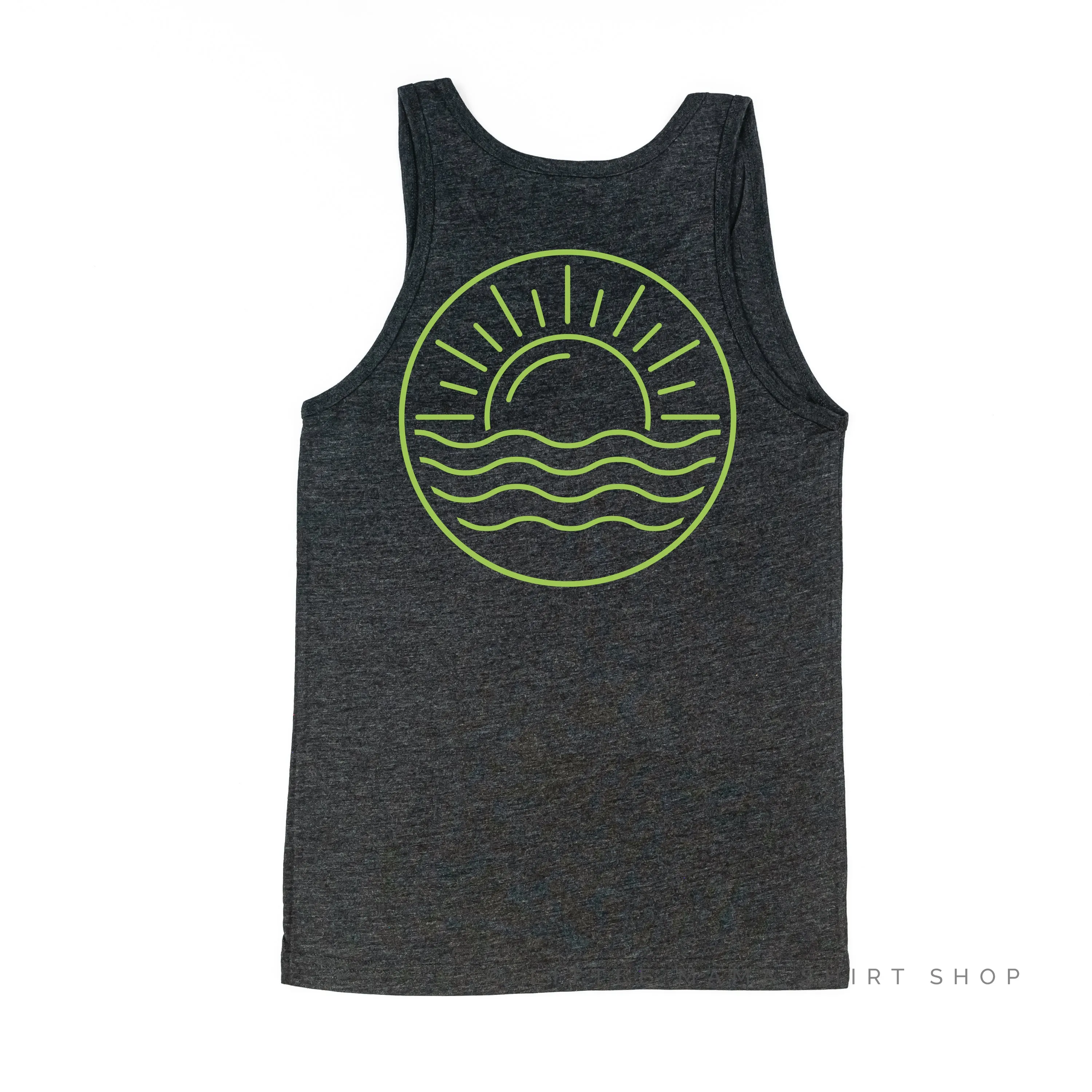 FEELING SALTY POCKET DESIGN FRONT / OCEAN SUNSET BACK - Unisex Jersey Tank