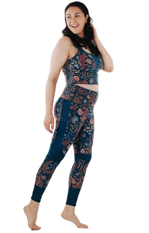 Festival Denim Printed Yoga Leggings by Yoga Democracy