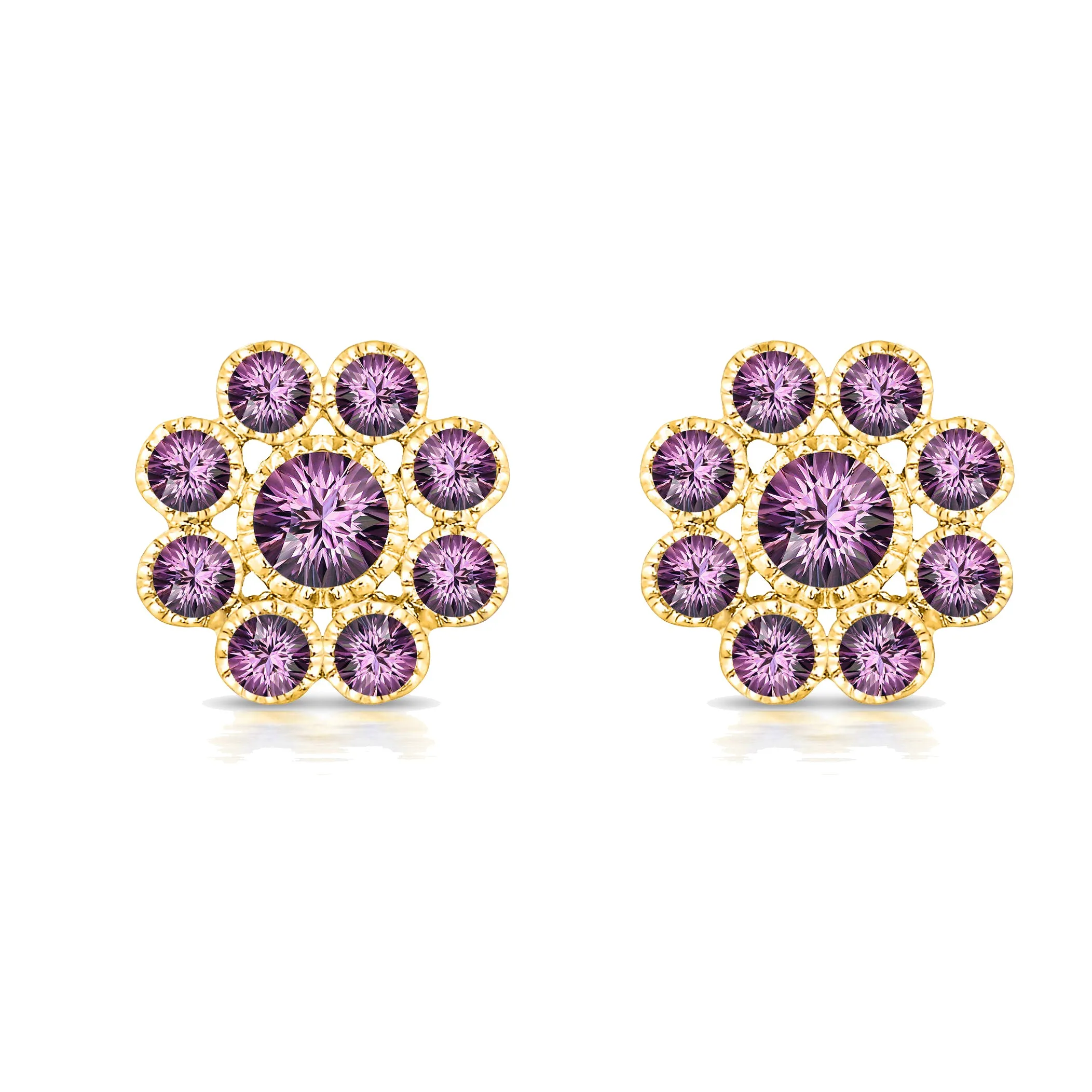 Fleur Shape Stud Earrings