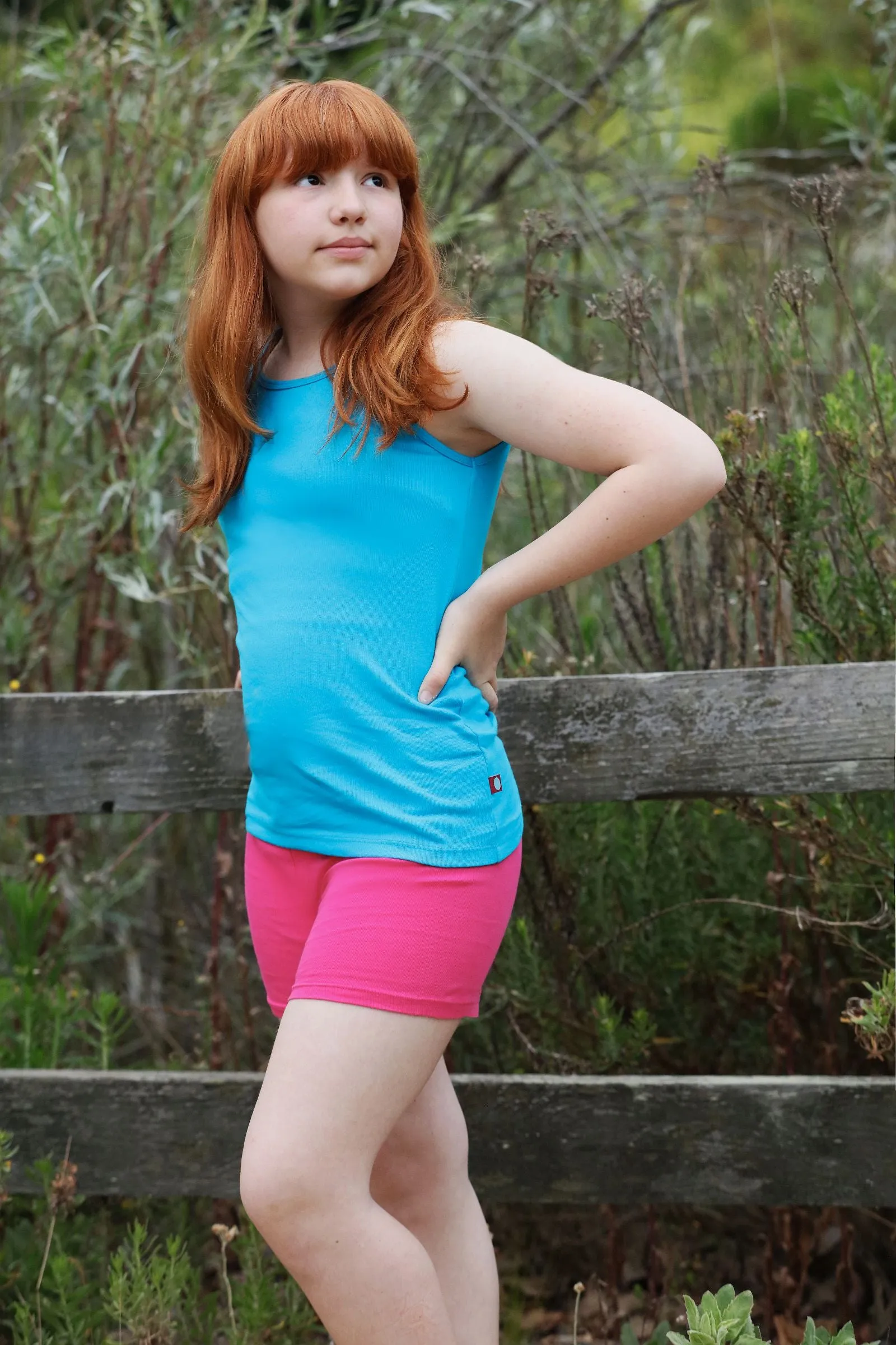 Girls Soft 100% Cotton Bike Shorts | Elf Green