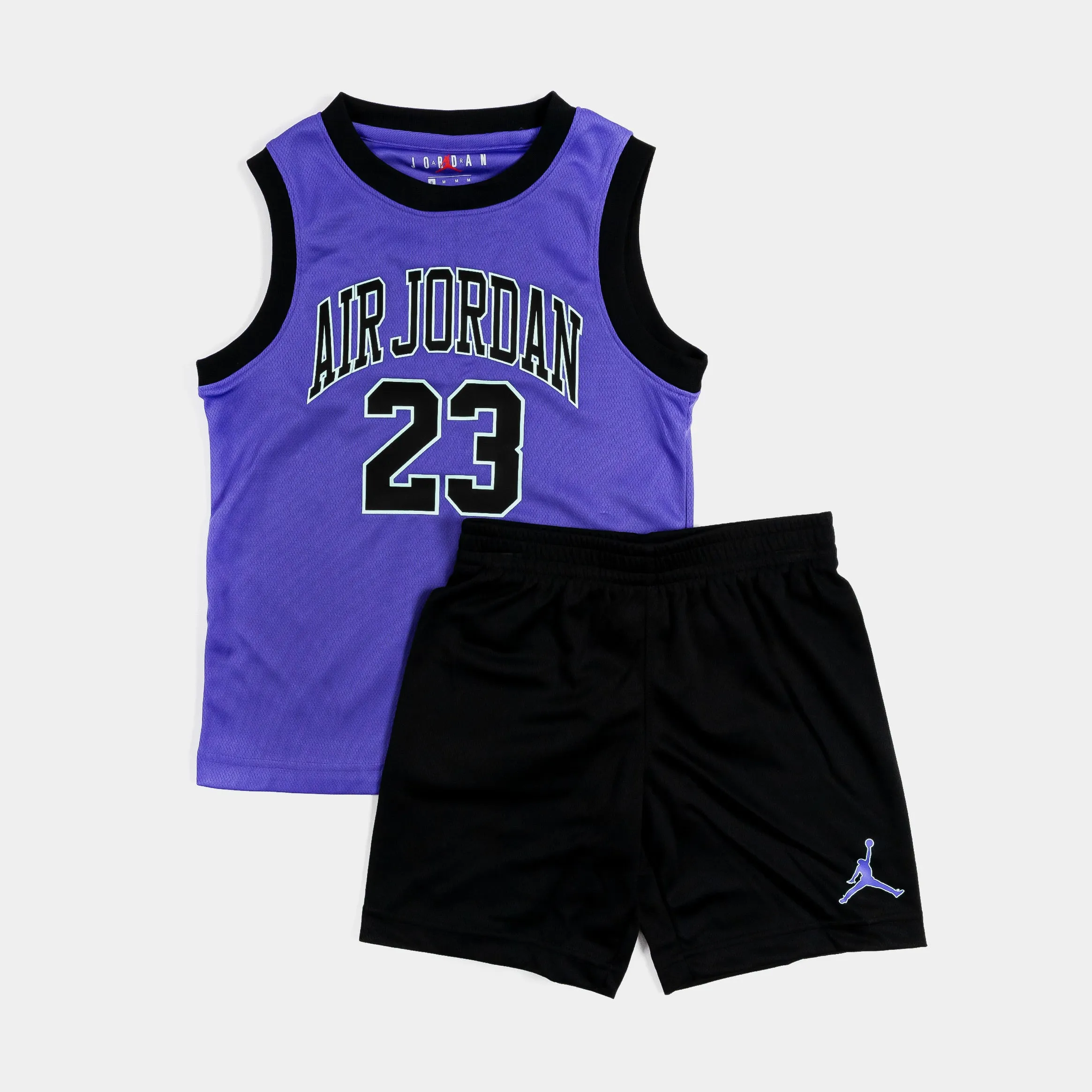 HBR DNA Muscle Tee and Short Preschool Set (Black/Purple)