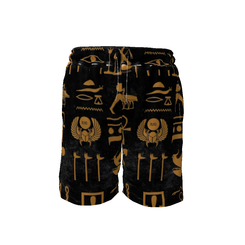 Hieroglyph BLK/GLD Men's Basketball Shorts