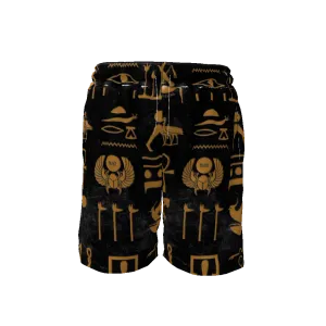 Hieroglyph BLK/GLD Men's Basketball Shorts