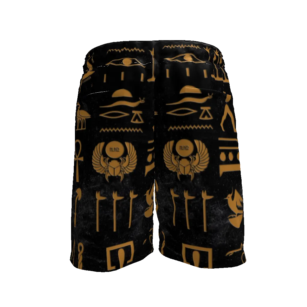 Hieroglyph BLK/GLD Men's Basketball Shorts