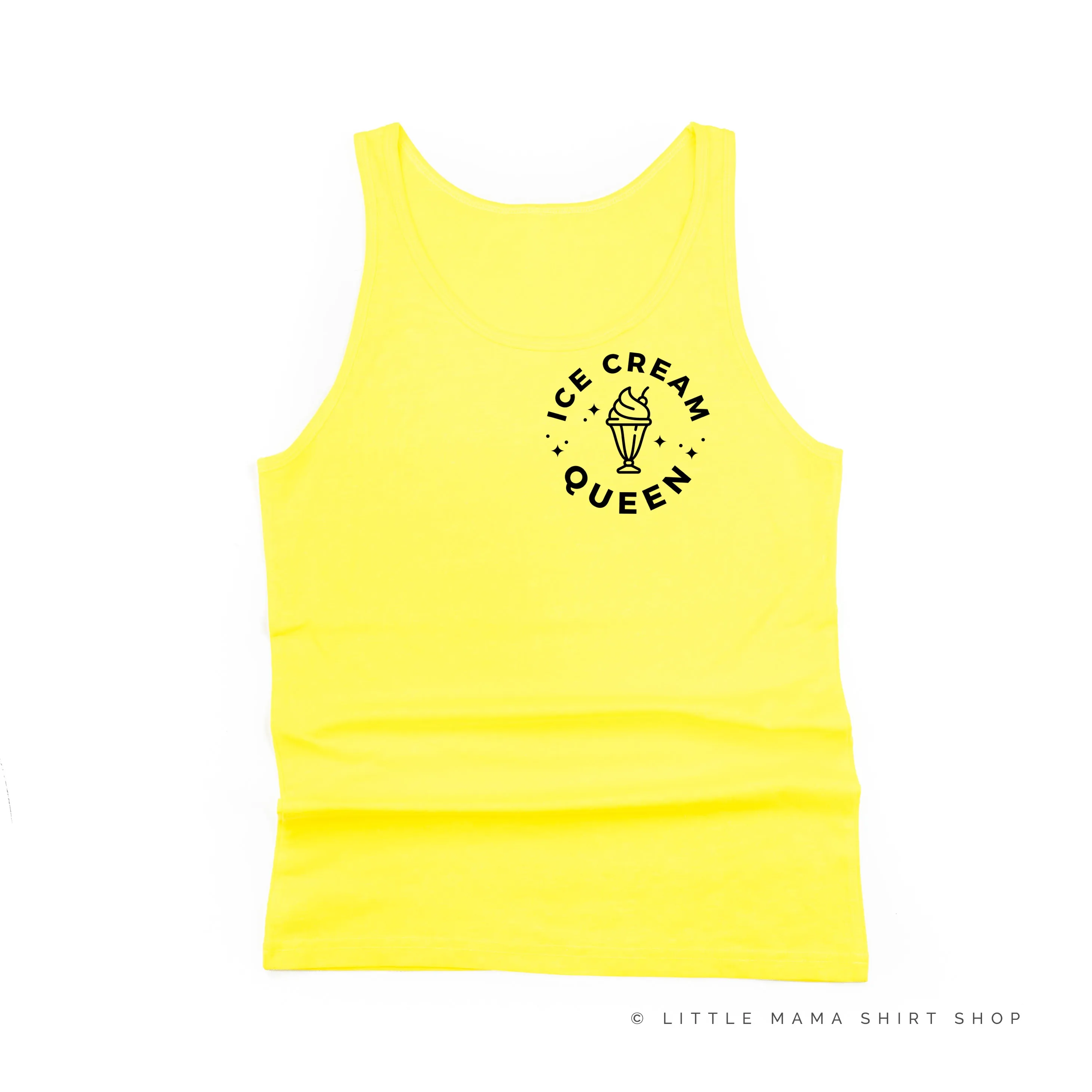 Ice Cream Queen - (Pocket Size) - Ice Cream Detail - Unisex Jersey Tank