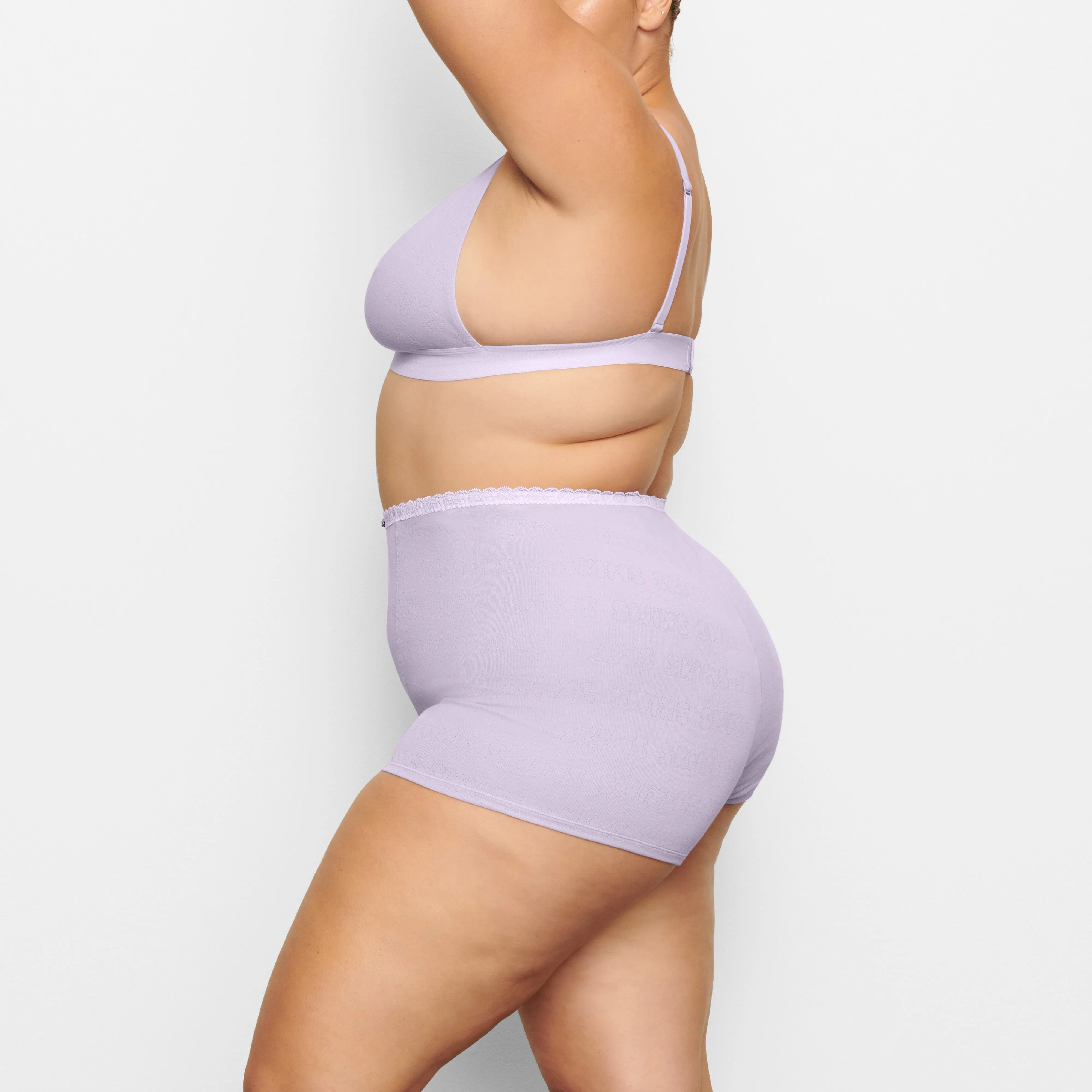 LACE POINTELLE HOT SHORT | LAVENDER