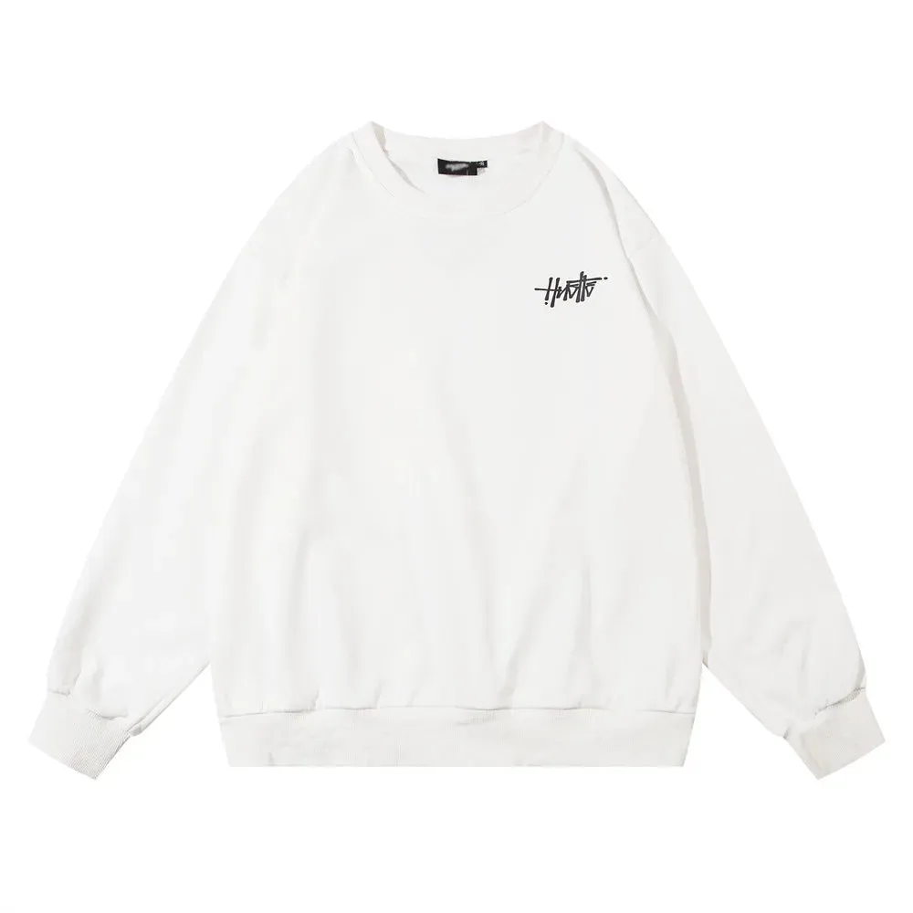 Letter Print Sweatshirts with Long Sleeves - Casual Streetwear