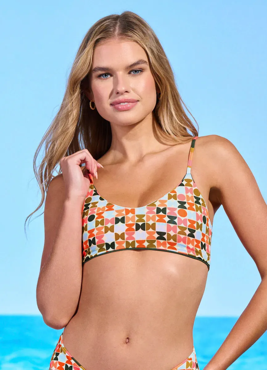 Maaji Multistripe Lanai Sporty Bralette Bikini Top