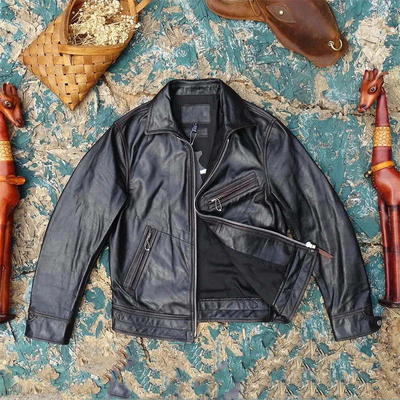 Men's 1930s Mulholland Sports Leather Jacket - Motorcycle Style