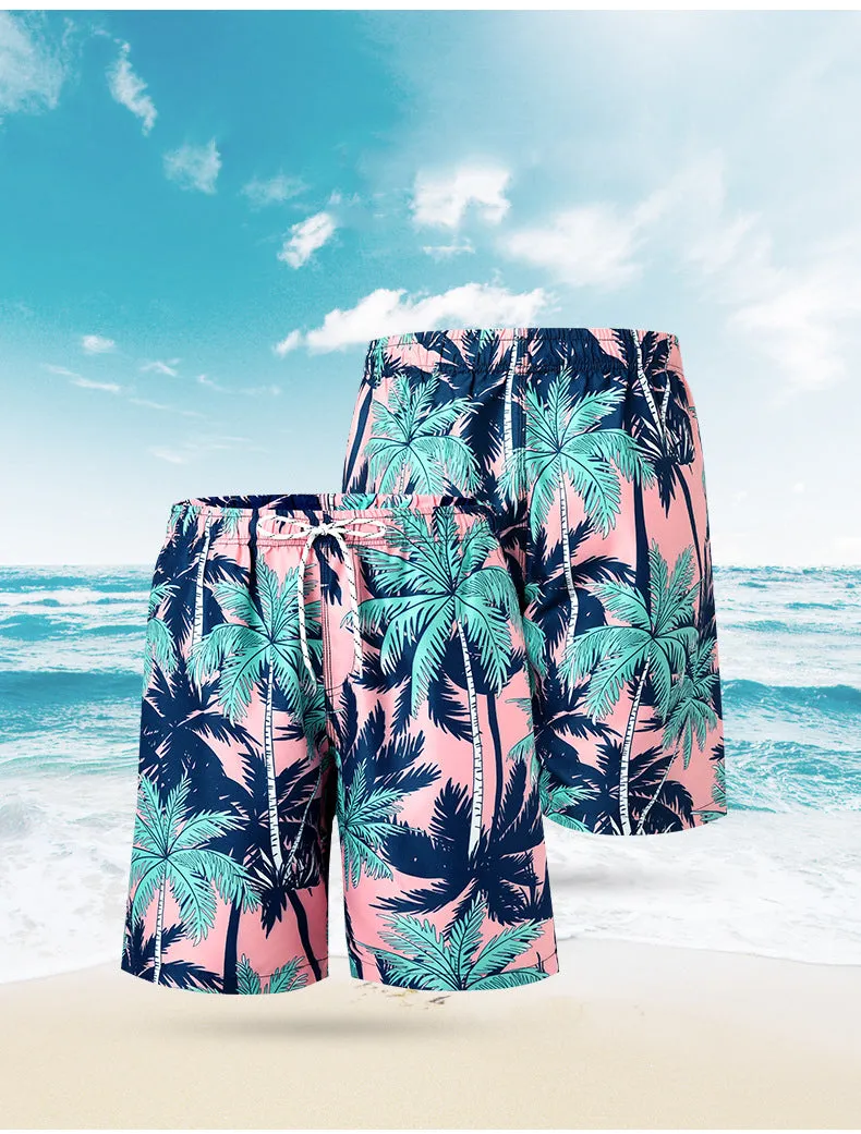 Men's Plus Size Beach Hawaiian Swimming Shorts