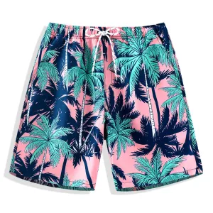 Men's Plus Size Beach Hawaiian Swimming Shorts