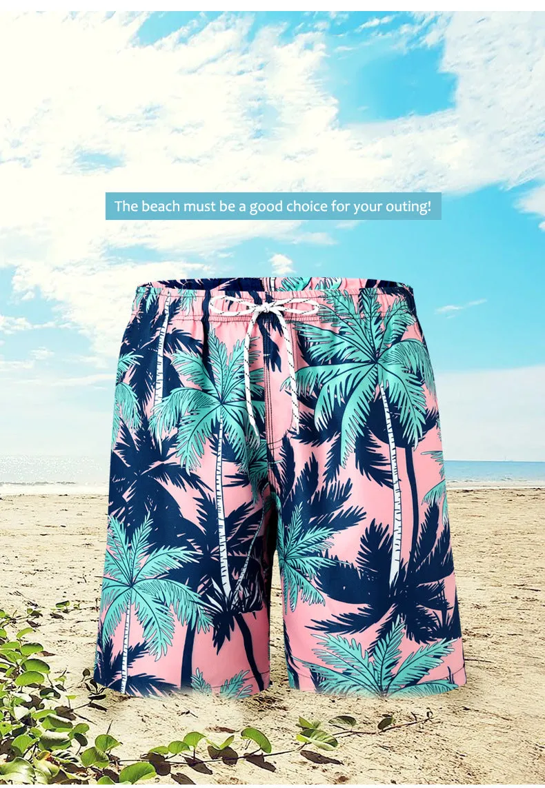 Men's Plus Size Beach Hawaiian Swimming Shorts