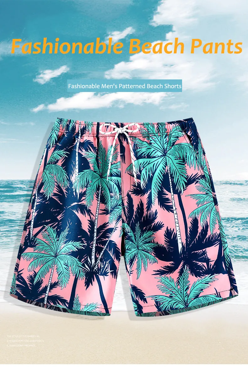 Men's Plus Size Beach Hawaiian Swimming Shorts