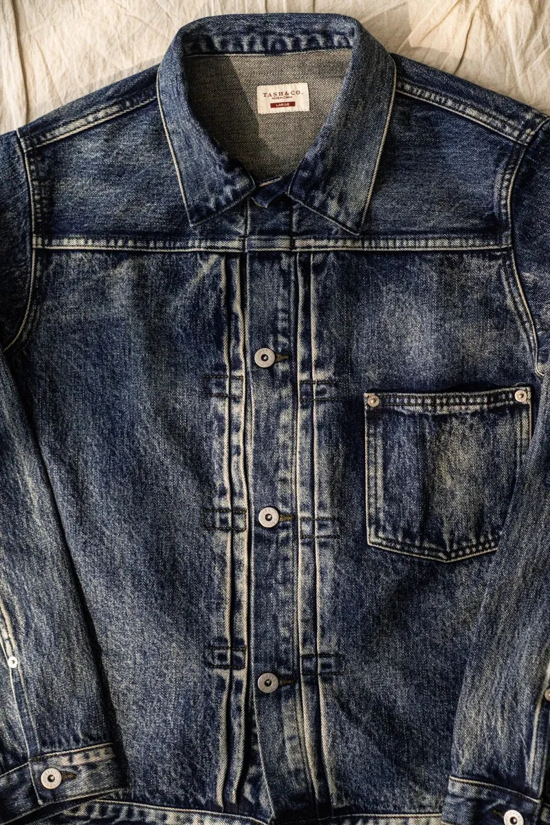 Men's Type I Denim Jacket - Washed Distressed Cowboy Western Style