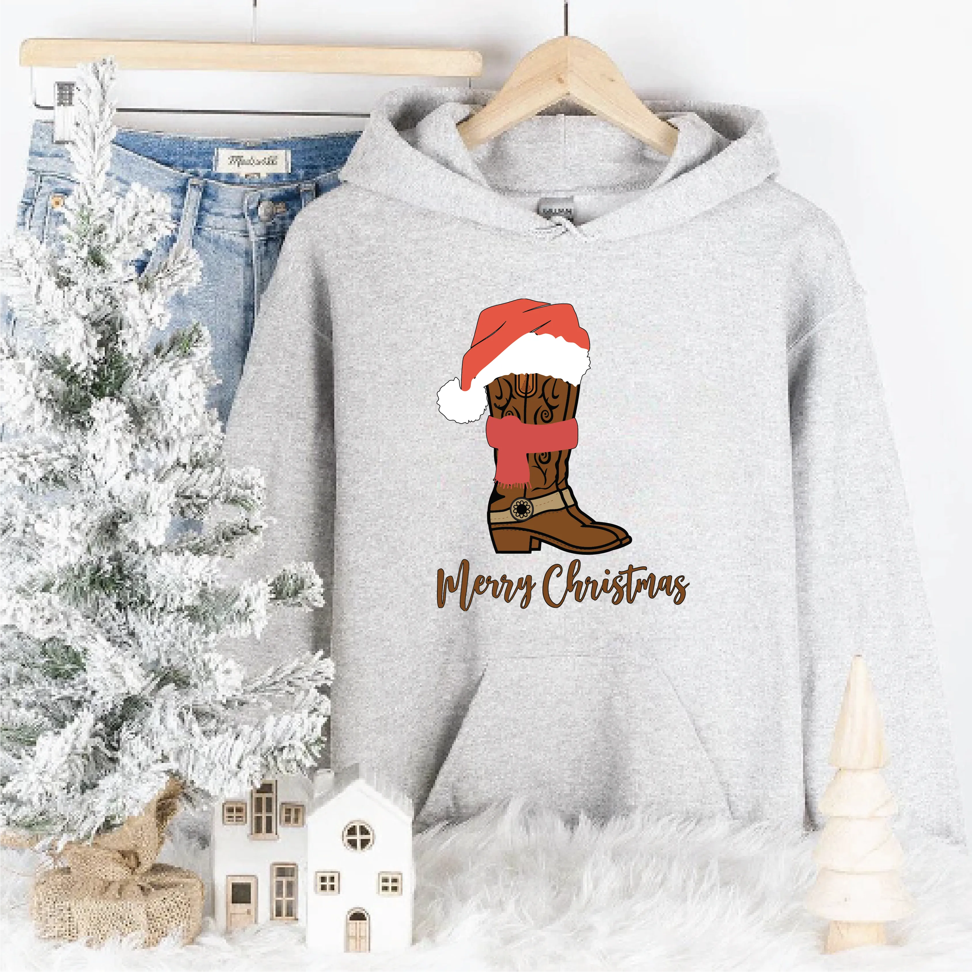 Merry Christmas Boot Sweatshirts