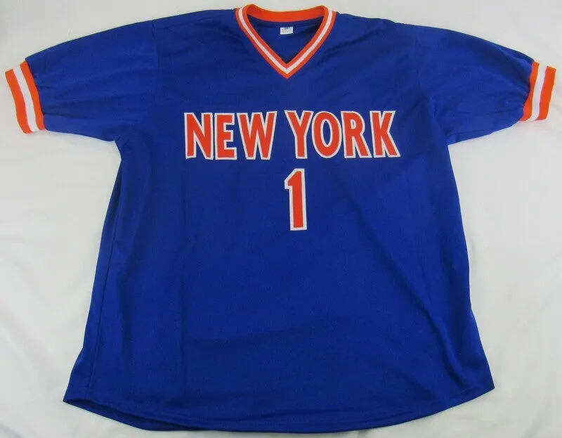 Mookie Wilson Signed Replica Mets Jersey JSA Witness