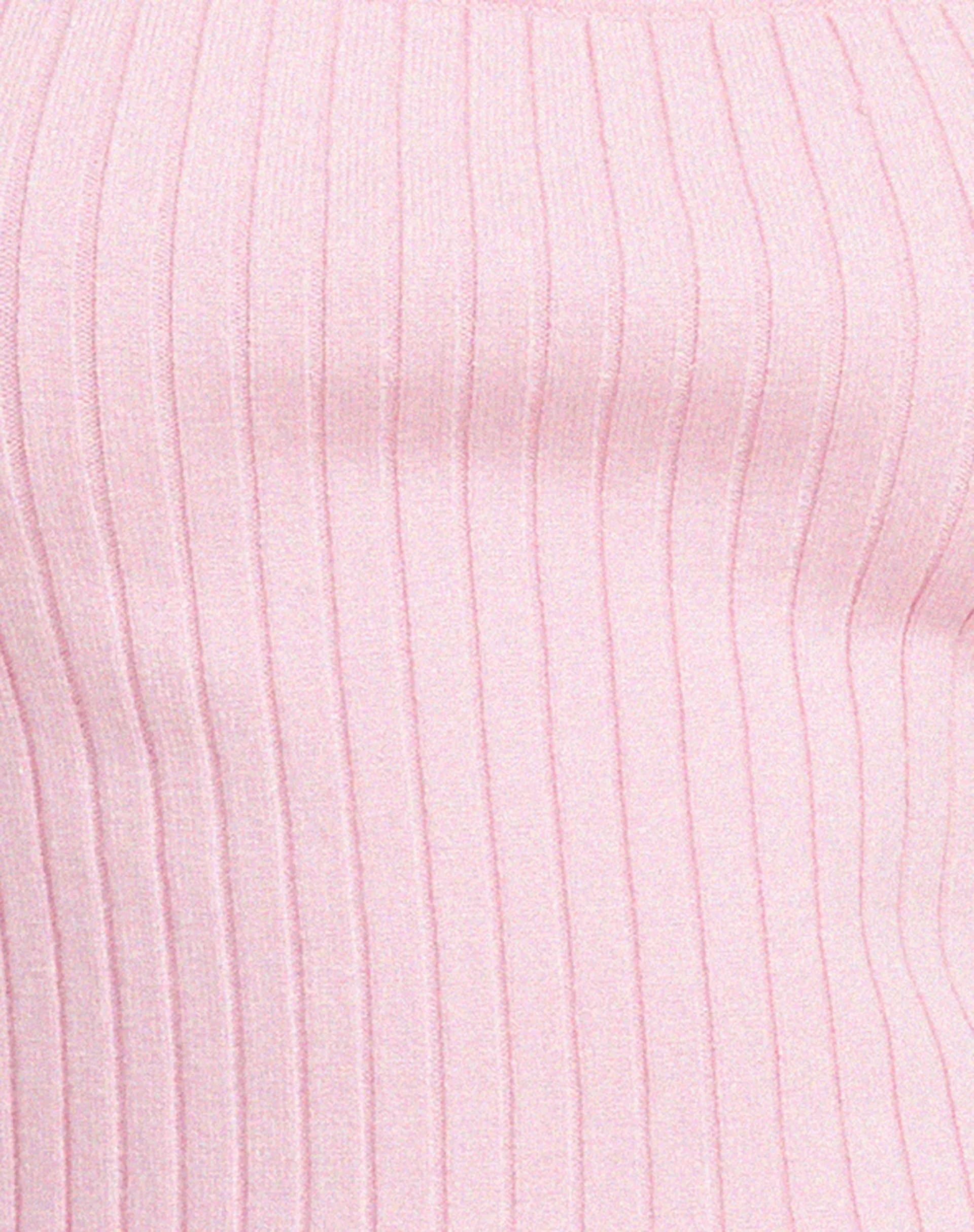 Morsche Cut Out Crop Knitted Top in Pink