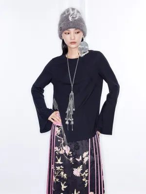 MUKZIN Linglong“Dot Ink”High-Stretch Brushed Knit Base Layer Top