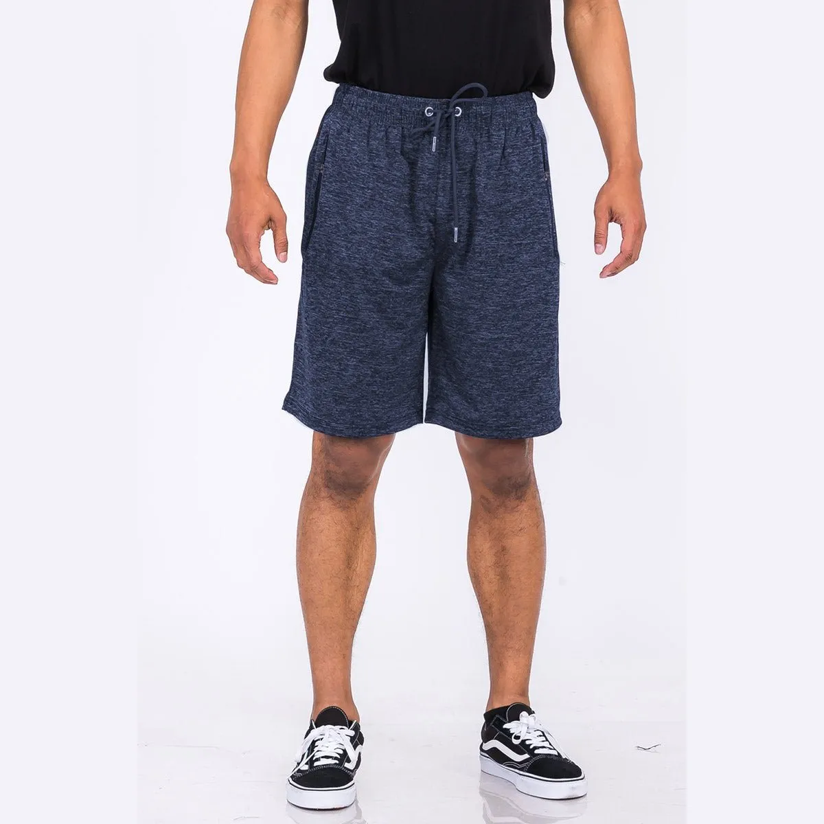 Navy Marbled Lightweight Active Shorts