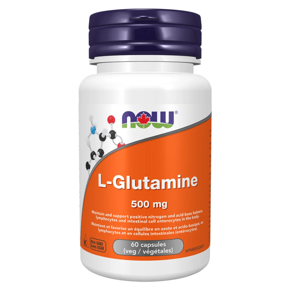 NOW L-Glutamine 500 mg 60 Veggie Caps