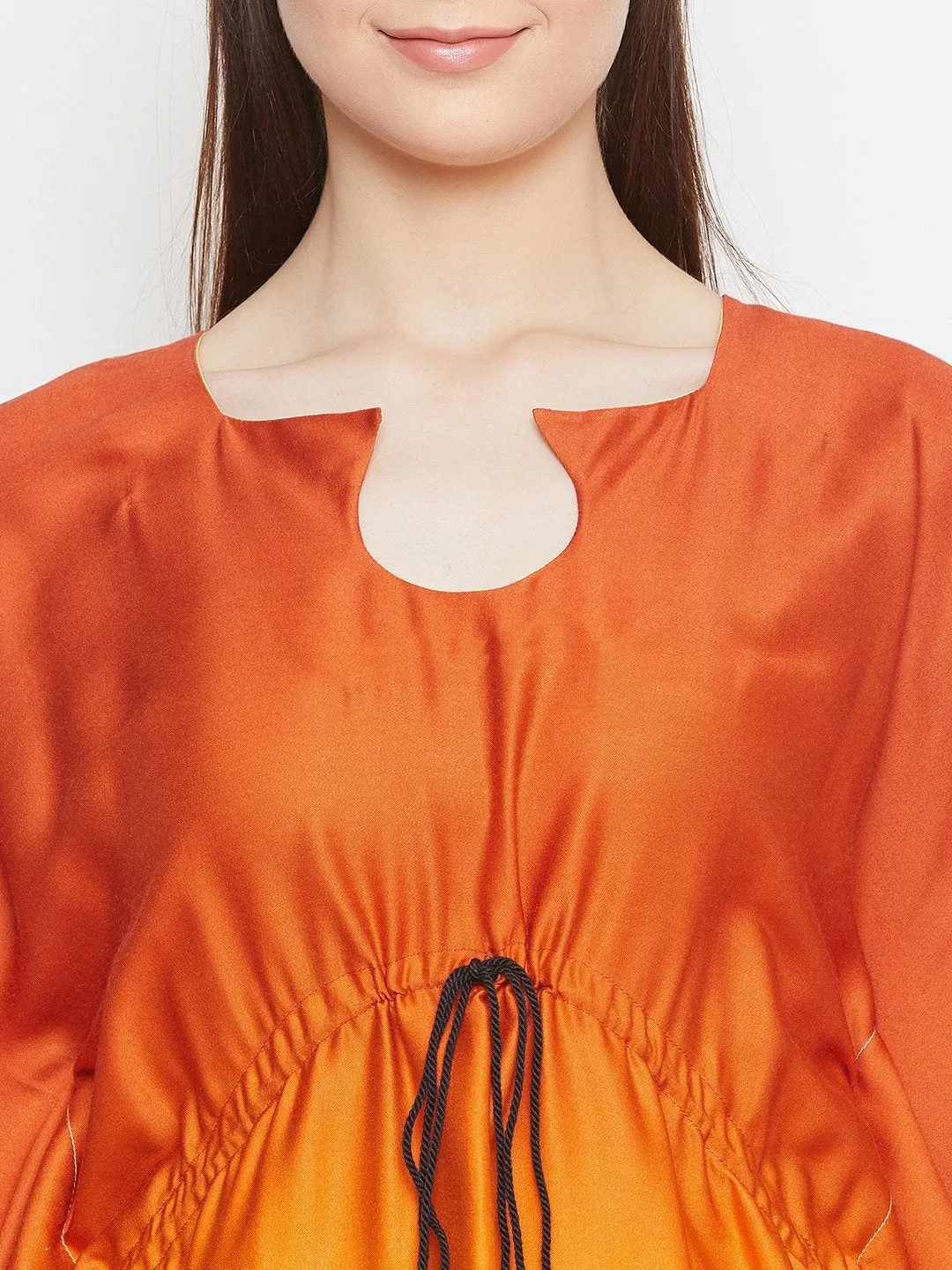 ORANGE OMBRE LOUNGEWEAR KAFTAN (Final Sale)