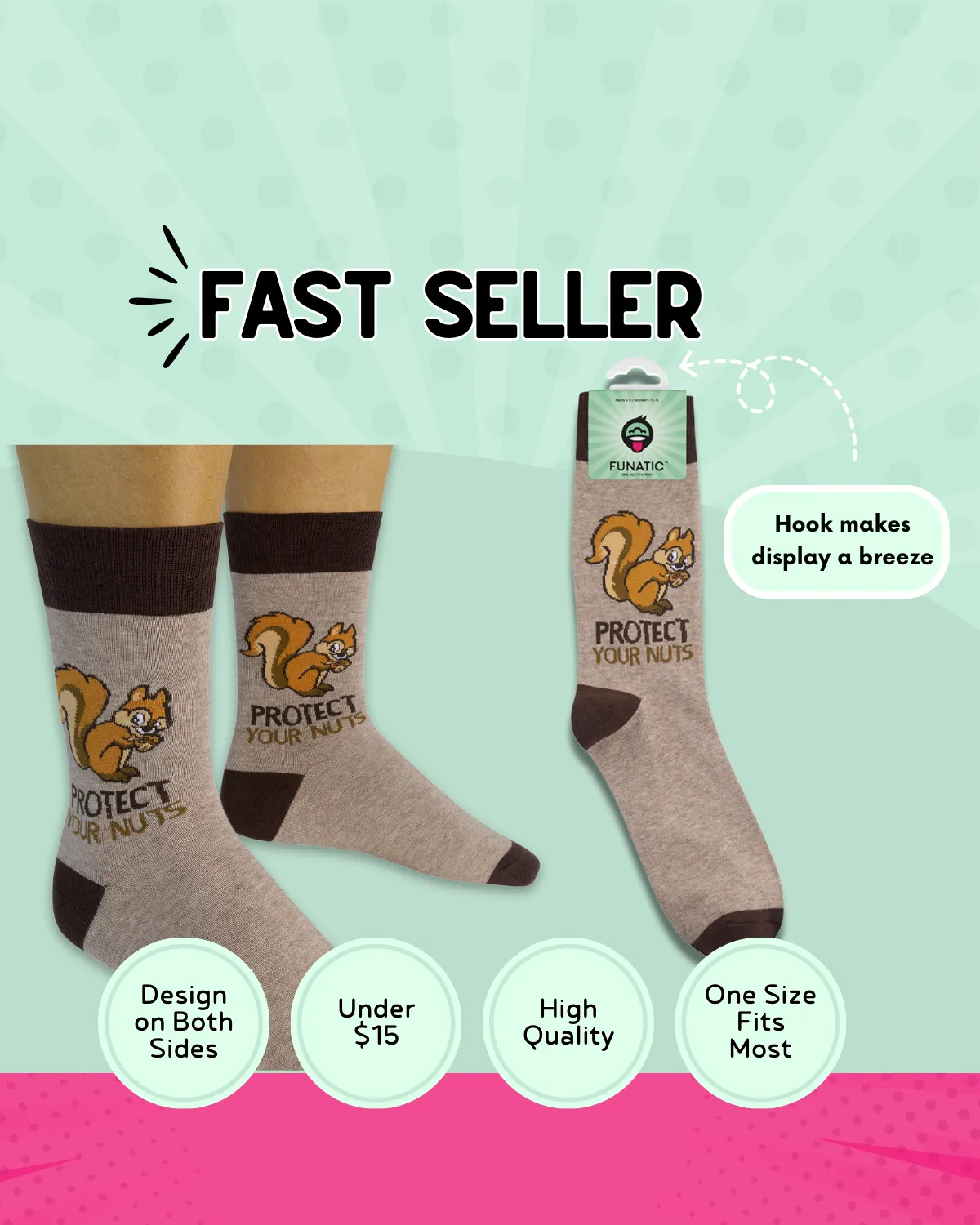 Protect Your Nuts Socks | Funny Socks | Men's Socks