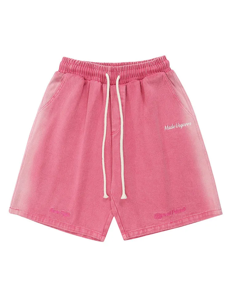 Retro Washed Drawstring Shorts