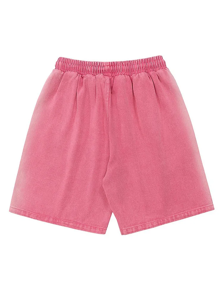 Retro Washed Drawstring Shorts