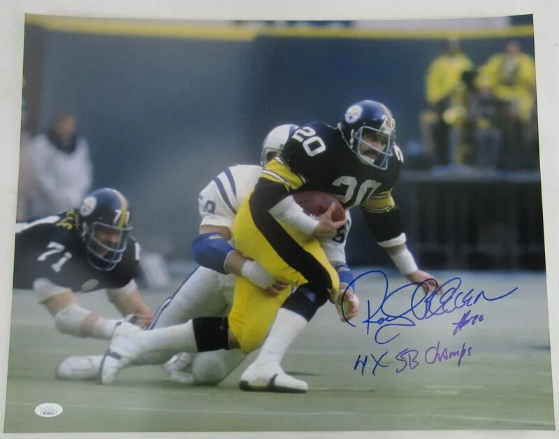 Rocky Bleier Signed 16x20 Photo w/ Insc JSA Witness