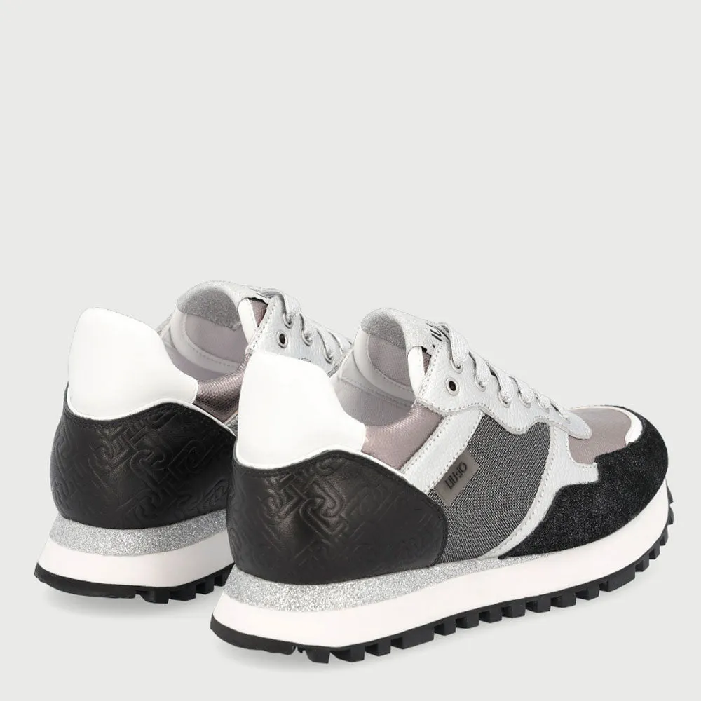 Scarpe Donna LIU JO Sneakers Running con Inserti Laminati colore Nero