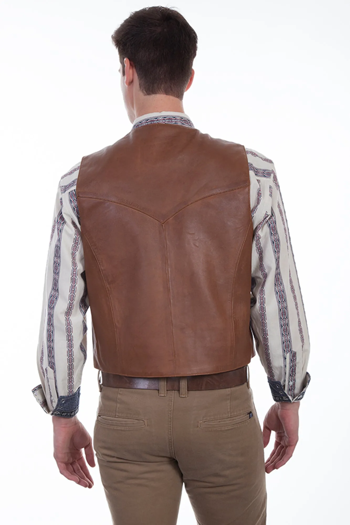 Scully Mens Saddle Tan Soft Lamb Western Snap Vest 4X